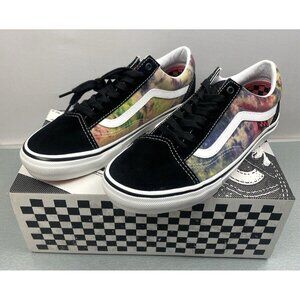 Vans Men's Skate Old Skool Tie Dye Terry Black Shoes Size 9.5